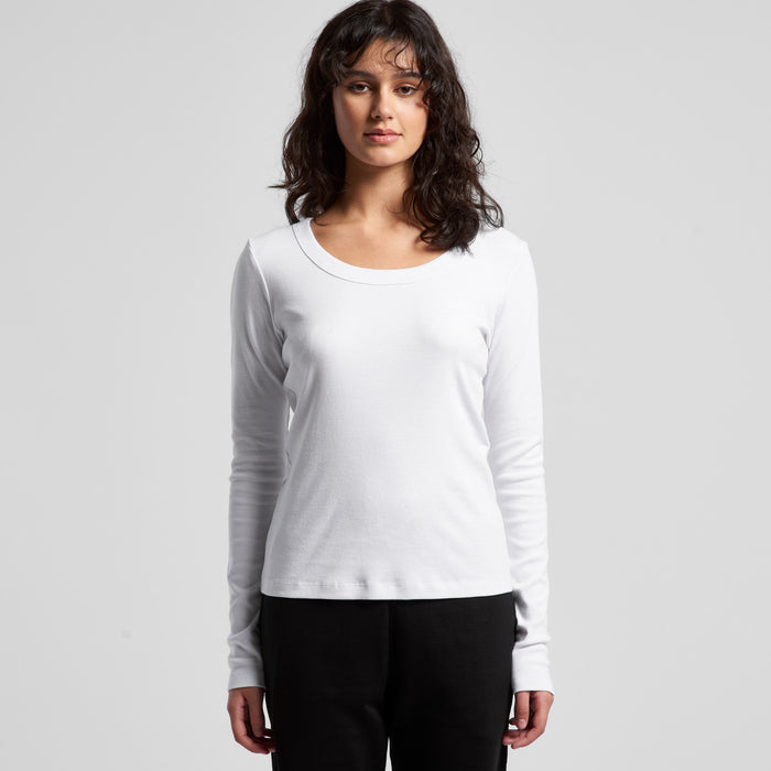 AS Colour Organic Rib Womens L/S T-Shirt - 4075